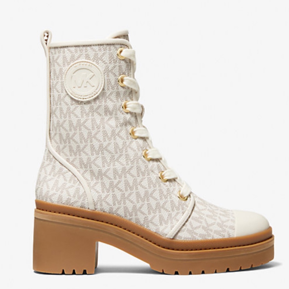 Michael Kors Corey Logo Combat Boot- New